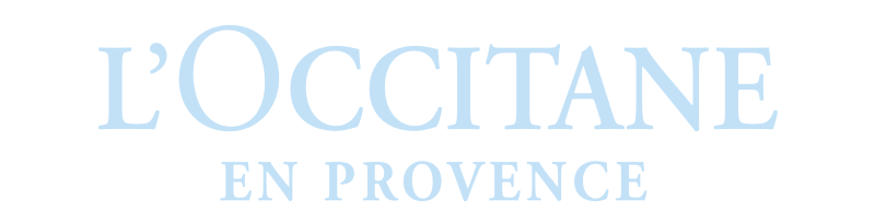Logo en Celeste de la marca L'occitane