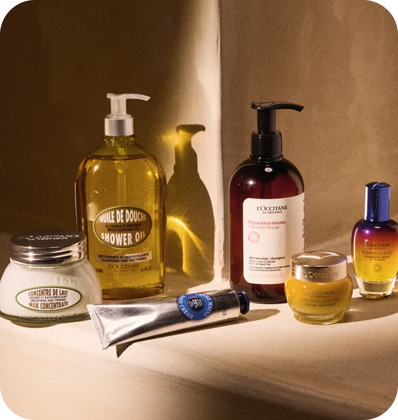 imagen de los productos de la marca loccitane